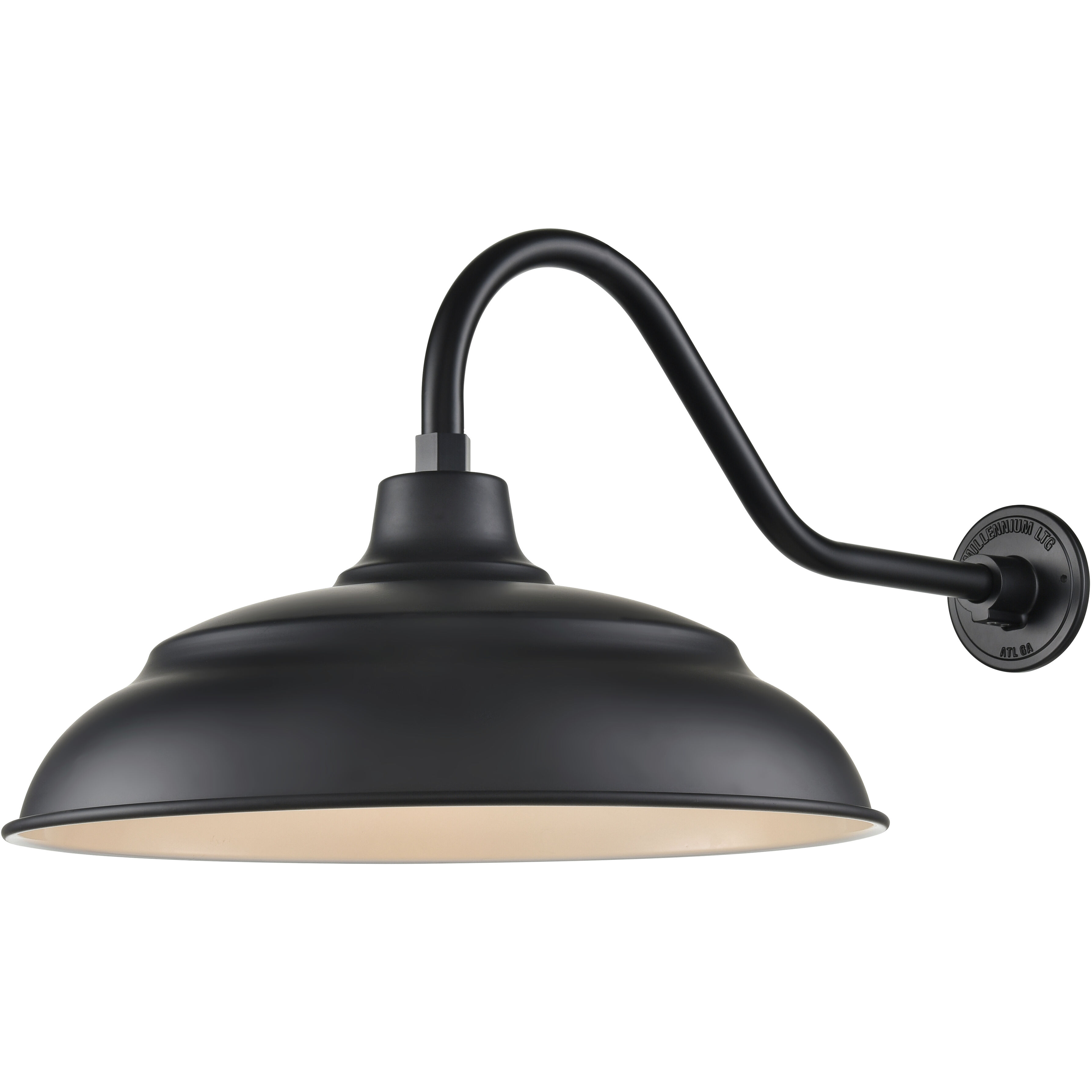 R Series Satin Black 20 inch Aluminum Warehouse Shade